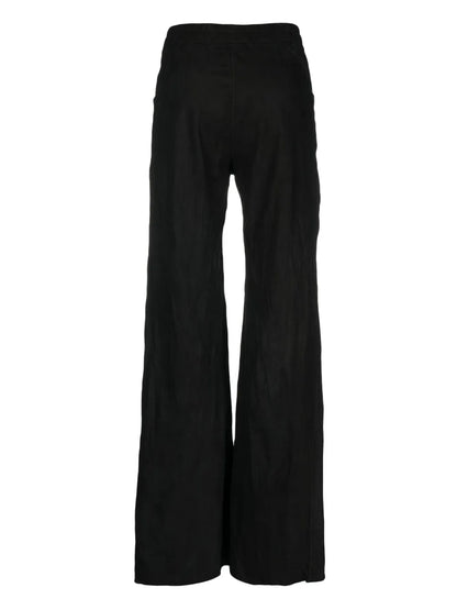 Straight-Leg Leather Trousers
