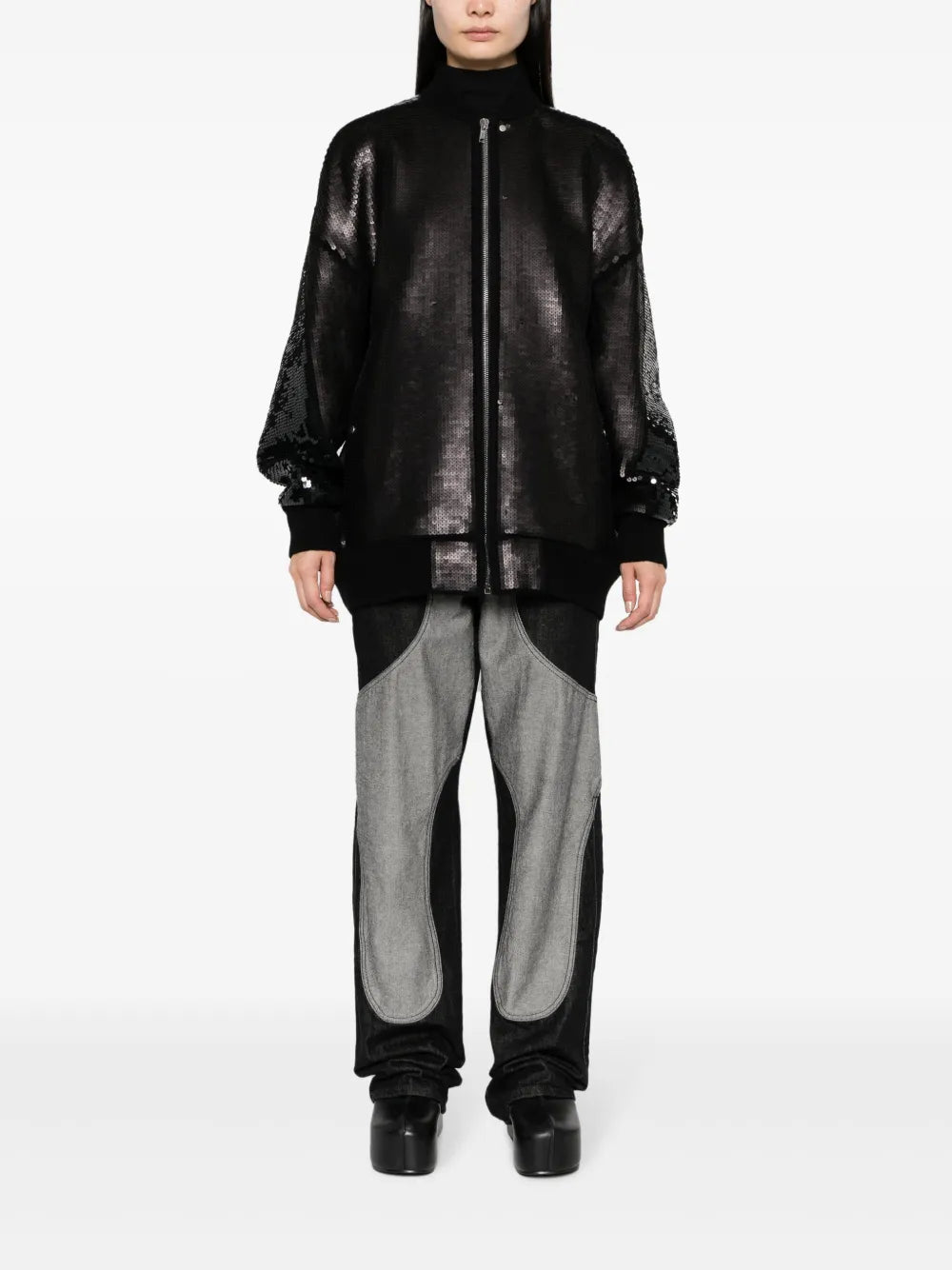 Peter Sequin-Embellished Bomber Jacket