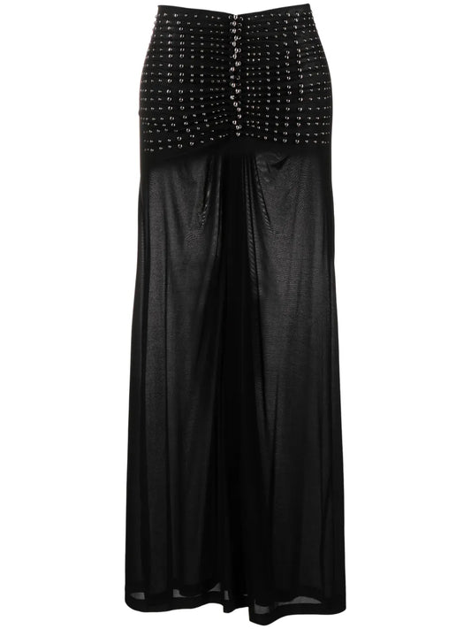 High-Waisted Studded Skirt