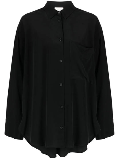 Derris Silk Long-Sleeve Blouse
