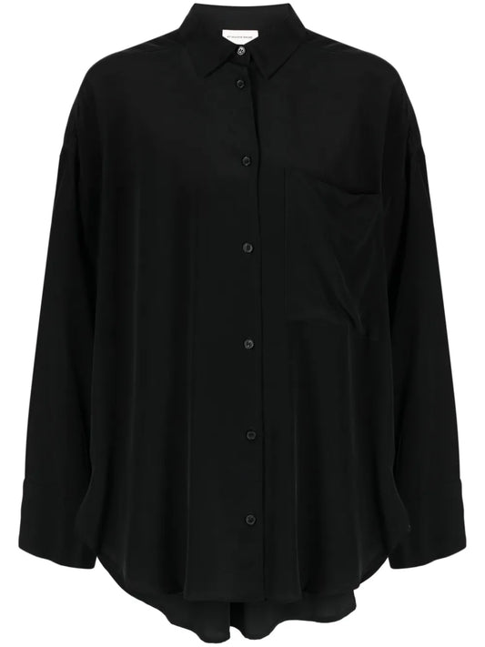 Derris Silk Long-Sleeve Blouse