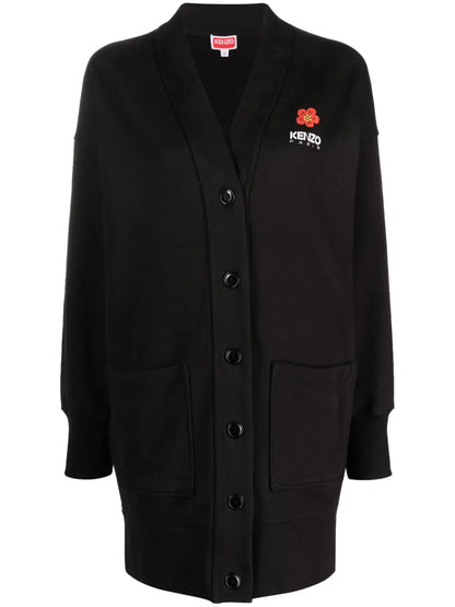 Logo-Print Cotton-Blend Cardigan