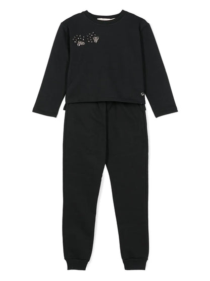 Tiger Bead-Embellished Jersey Tracksuit
