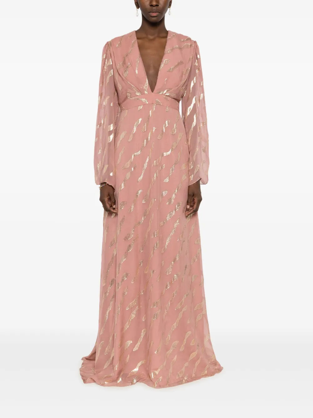 Atala Embroidered Silk Gown