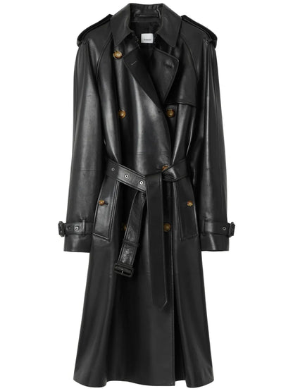 Double-Breasted Belted Trench-Coat
