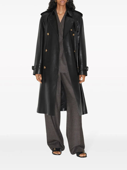Double-Breasted Belted Trench-Coat