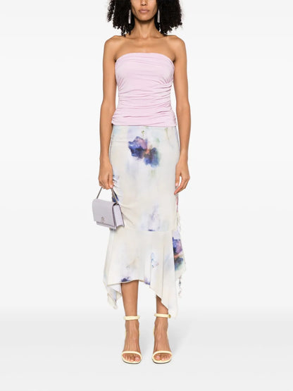 Ruched Strapless Stretch-Jersey Top