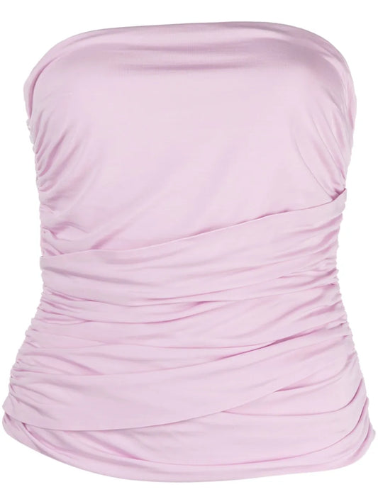 Ruched Strapless Stretch-Jersey Top
