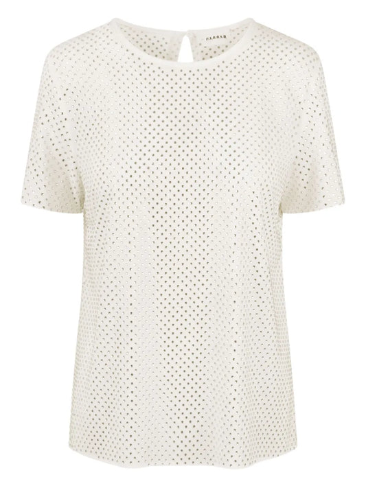 Rhinestone-Embellished Blouse