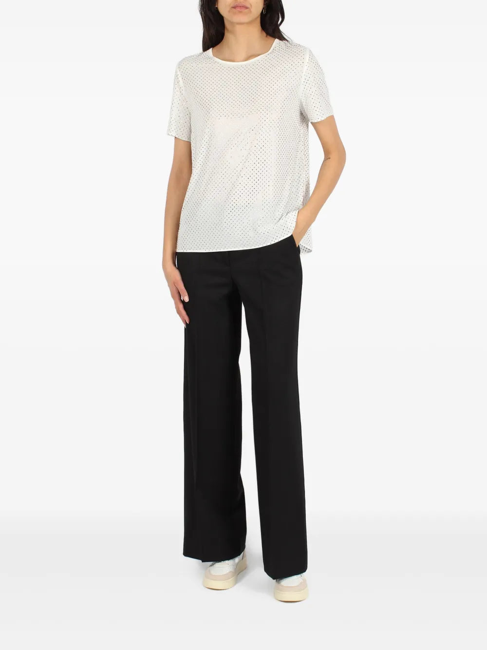Rhinestone-Embellished Blouse