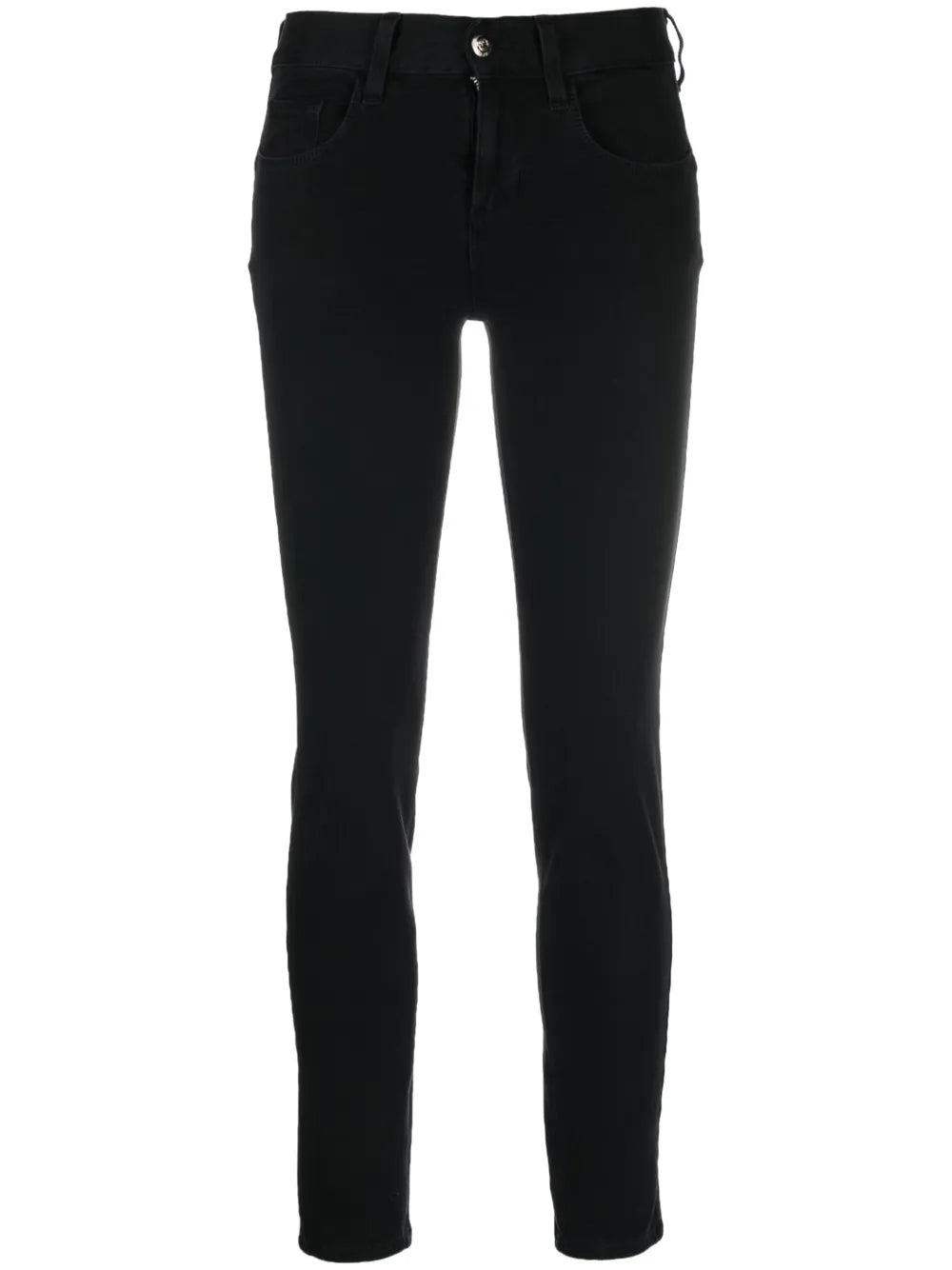Logo-Patch Cotton-Blend Skinny Jeans