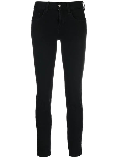 Logo-Patch Cotton-Blend Skinny Jeans