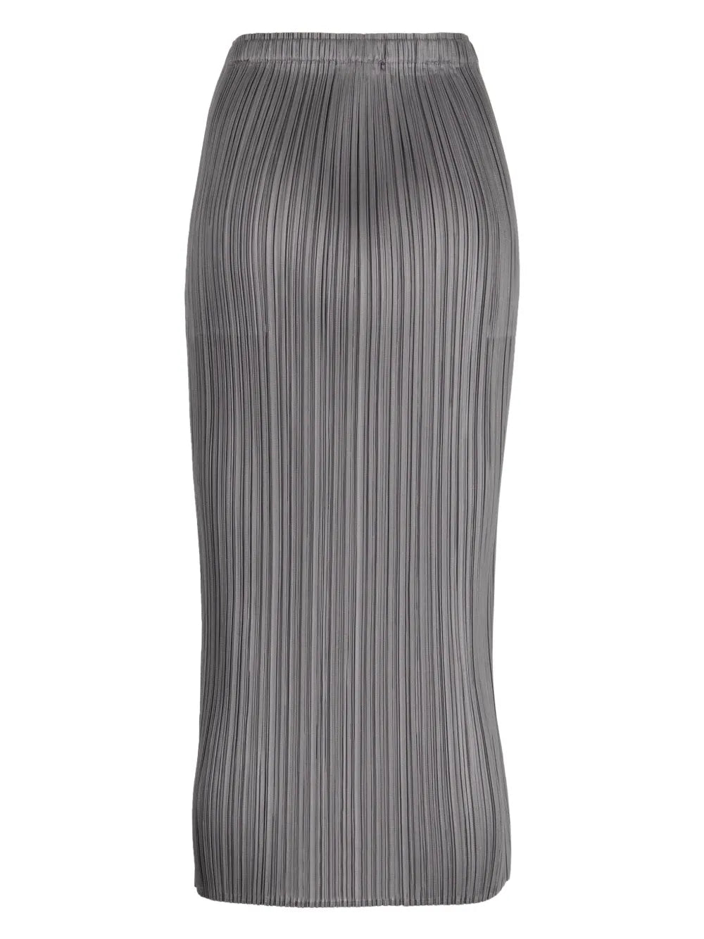 Plissé High-Waist Midi Skirt