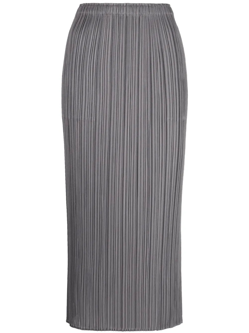 Plissé High-Waist Midi Skirt
