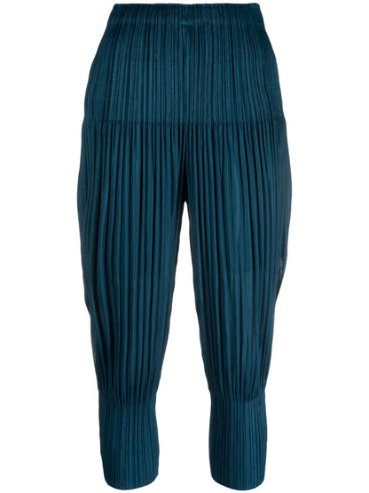 Cropped Pleated Trousers