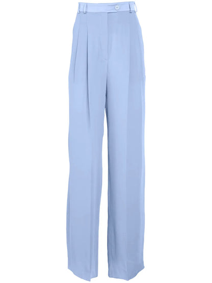 Wide-Leg Georgette Trousers