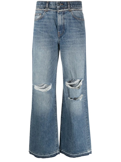 Wide-Leg Cotton Jeans