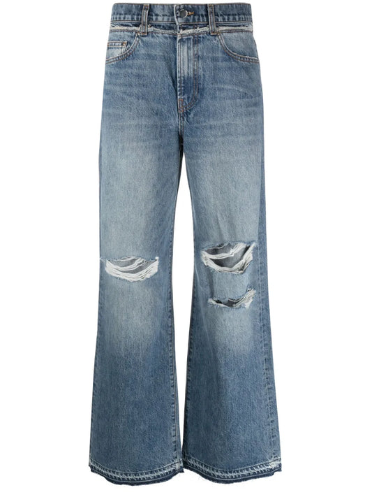 Wide-Leg Cotton Jeans