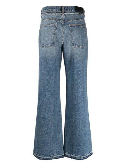 Wide-Leg Cotton Jeans