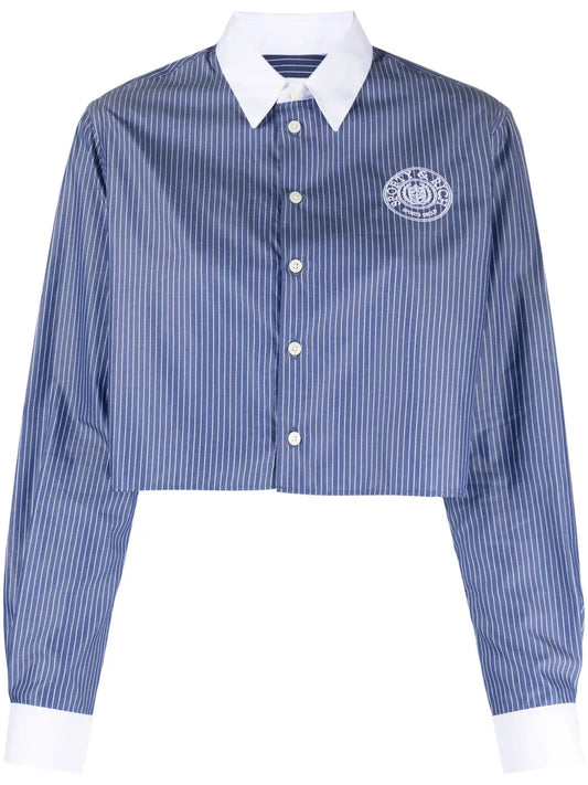 Conneticut Logo-Print Striped Shirt