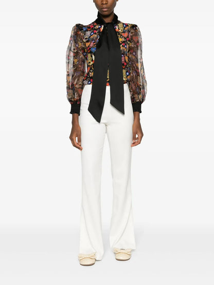 Lara Satin-Twill Trousers