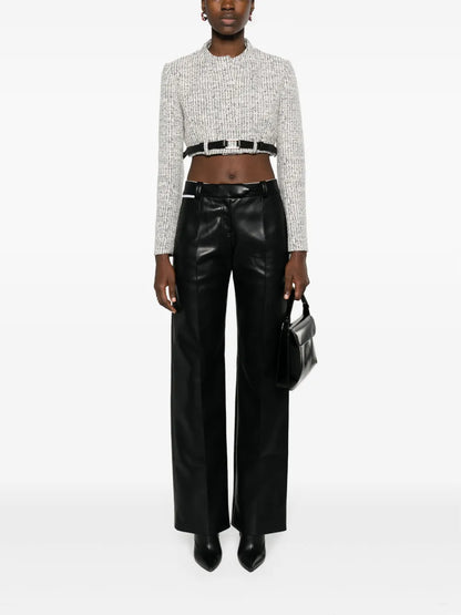 Trompe L'Oeil Cropped Tweed Jacket