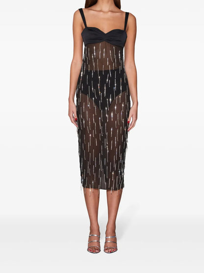 Dangling Stones Midi Dress
