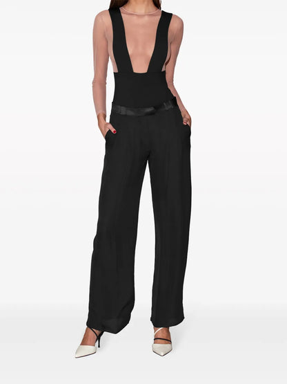 Suspender-Print Bodysuit