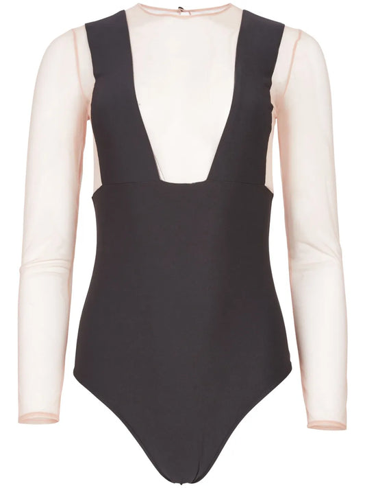 Suspender-Print Bodysuit