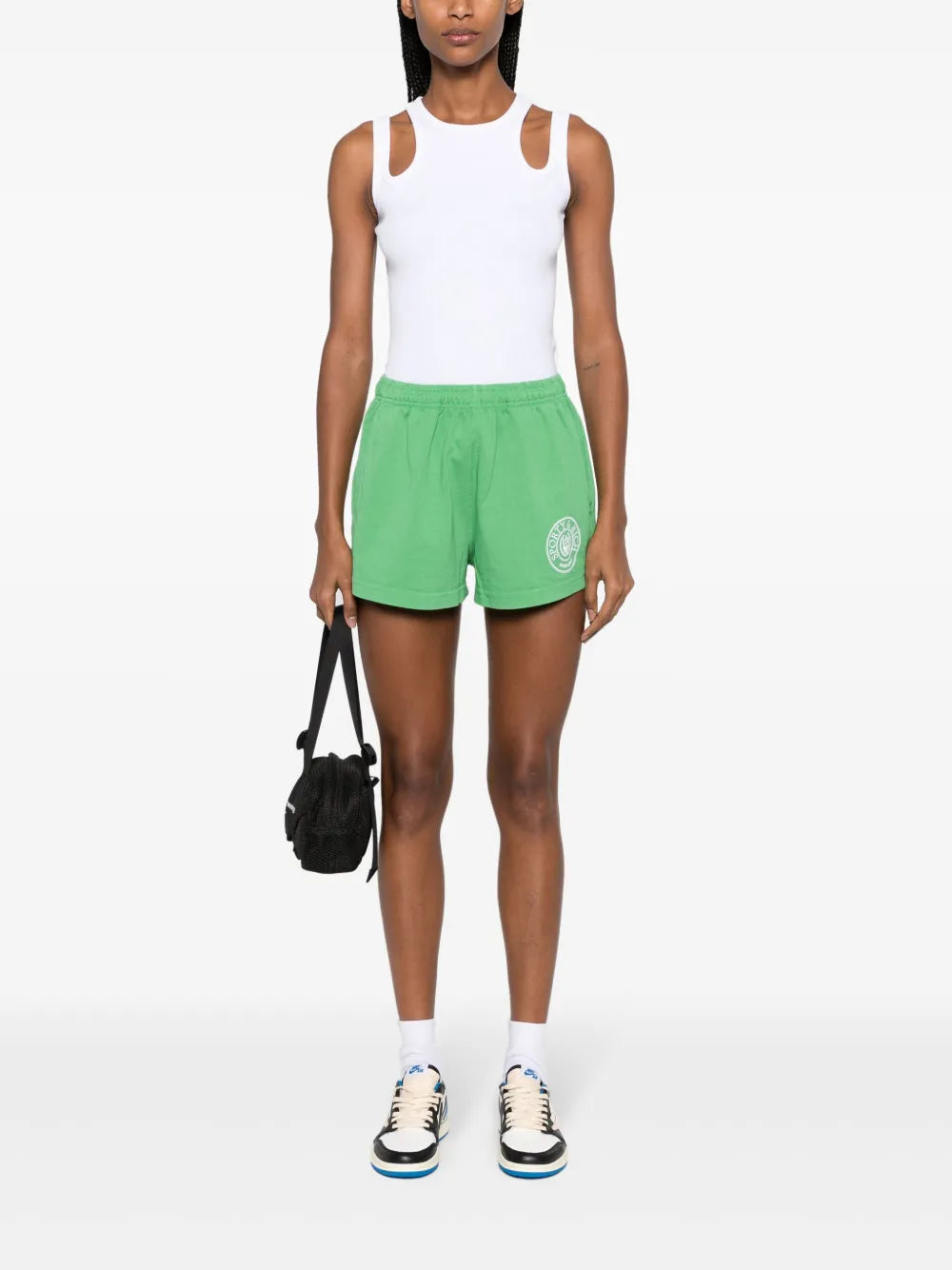 Logo-Embroidered Cotton Track Shorts