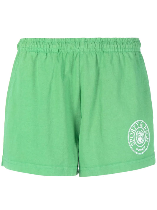 Logo-Embroidered Cotton Track Shorts