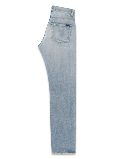 Mid-Rise Straight-Leg Jeans