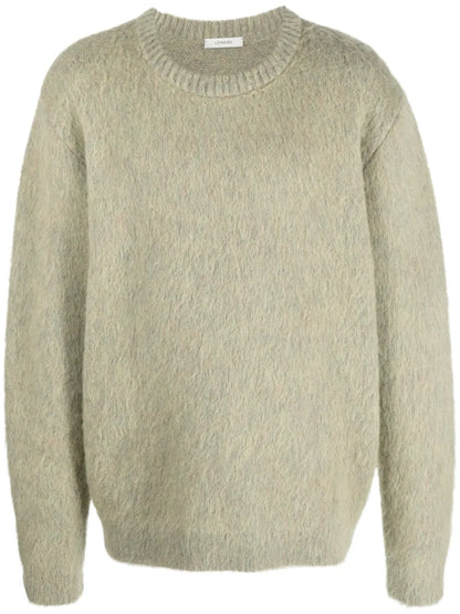 Crew-Neck Brushed-Effect Jumper