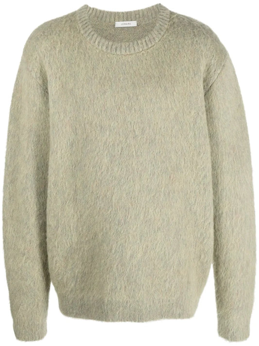 Crew-Neck Brushed-Effect Jumper