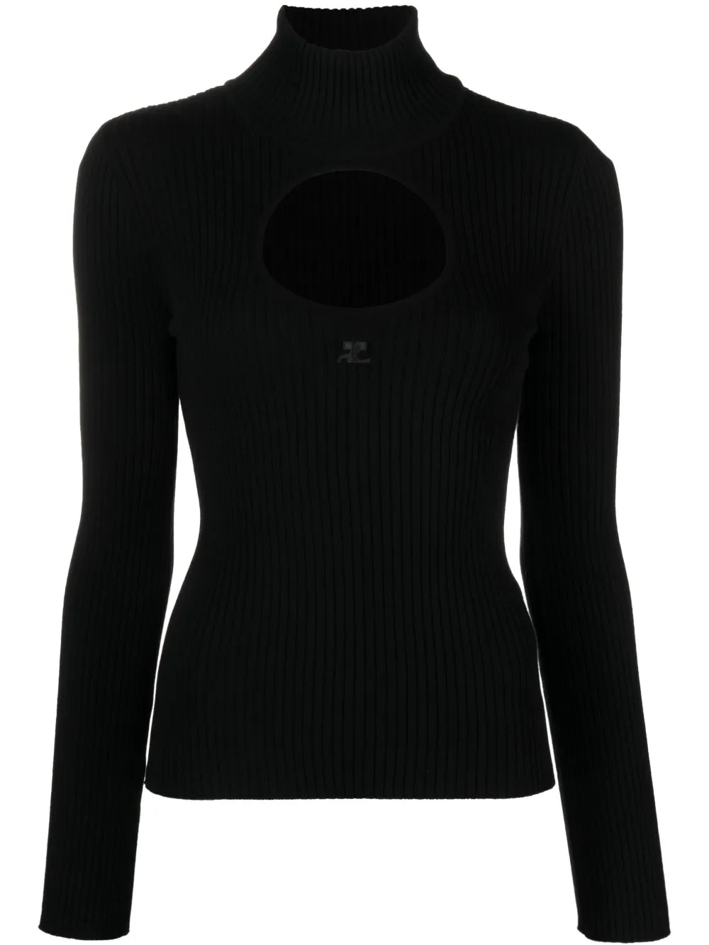 Logo-Embroidered Cut-Out Jumper