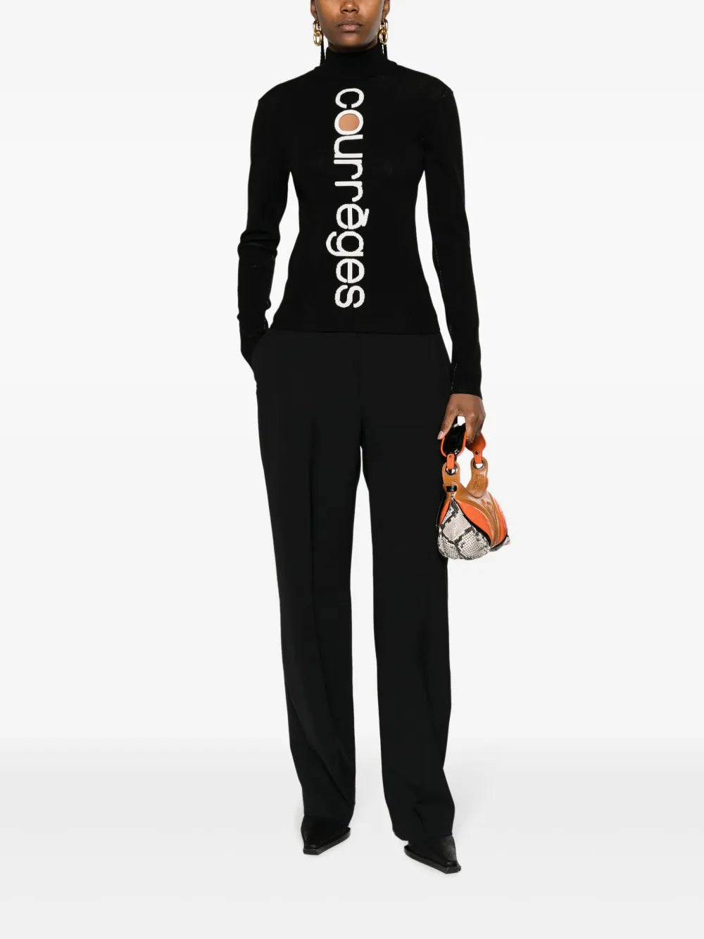 Logo-Intarsia Cut-Out Jumper