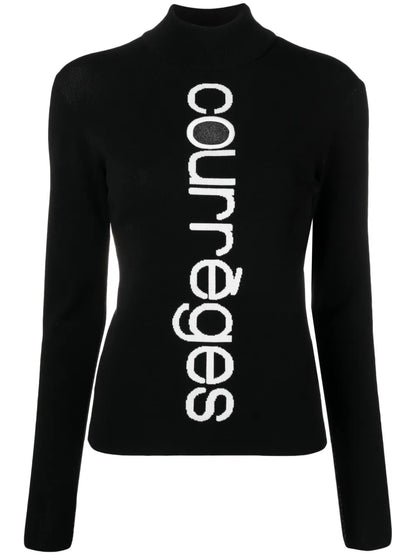 Logo-Intarsia Cut-Out Jumper