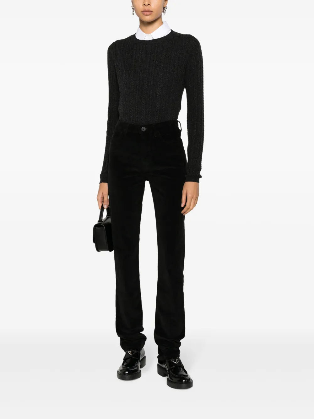 Kaya Split Washed Slim-Fit Trousers