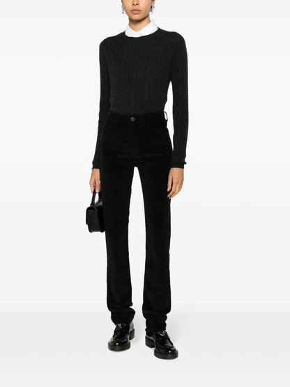 Kaya Split Washed Slim-Fit Trousers