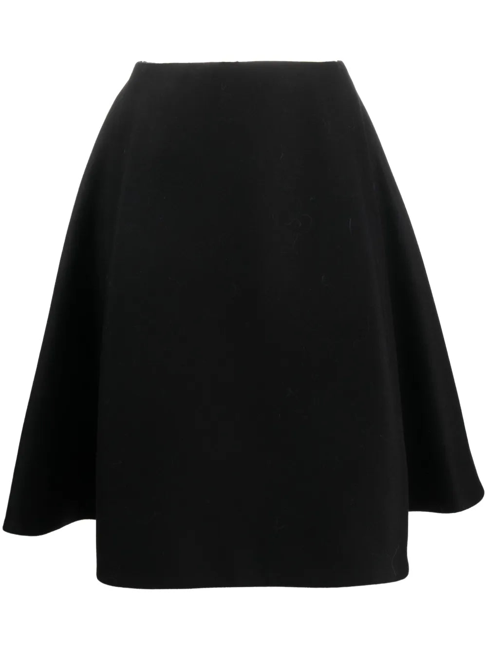 High-Waisted Pleat-Detail Midi Skirt