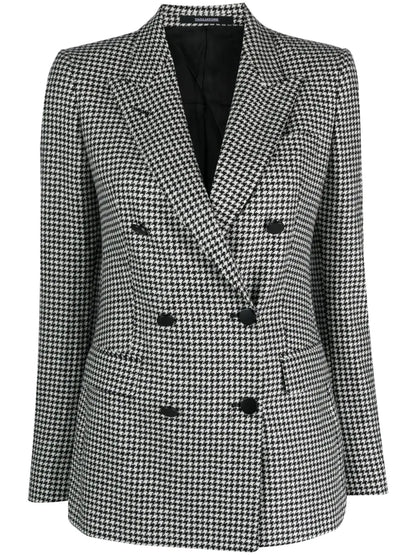 Parigi Houndstooth Double-Breasted Blazer