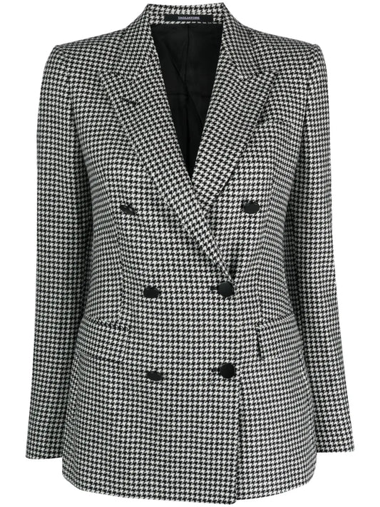 Parigi Houndstooth Double-Breasted Blazer