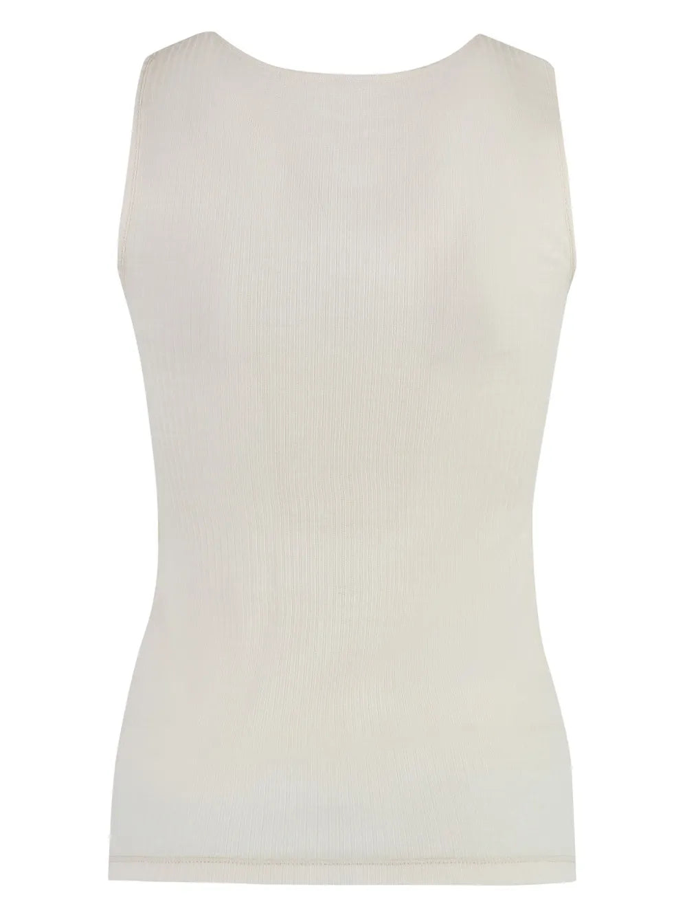 Logo-Embroidered Wool Tank Top