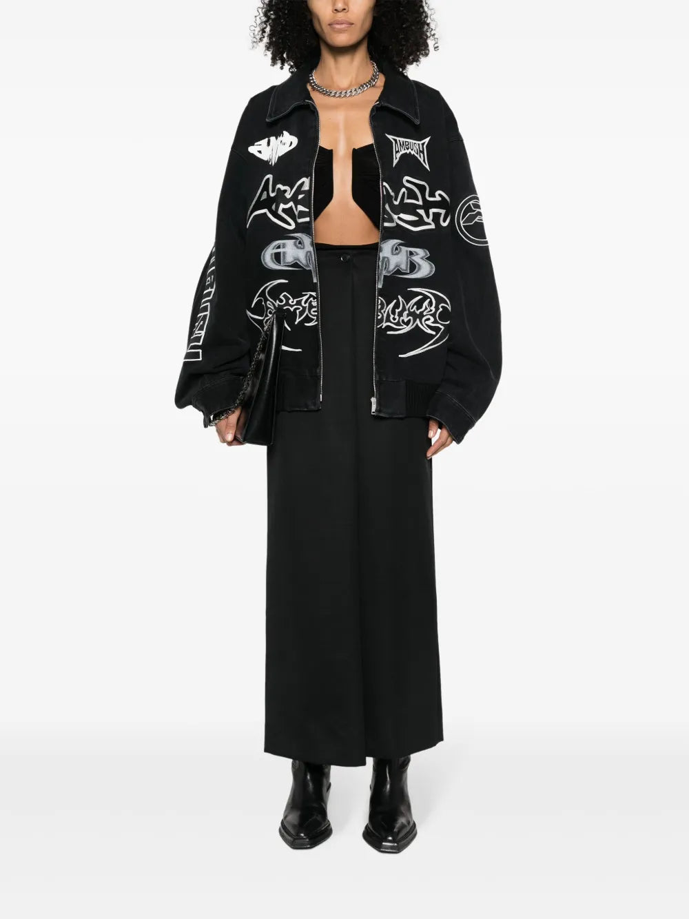 Wrap-Design High-Waisted Skirt