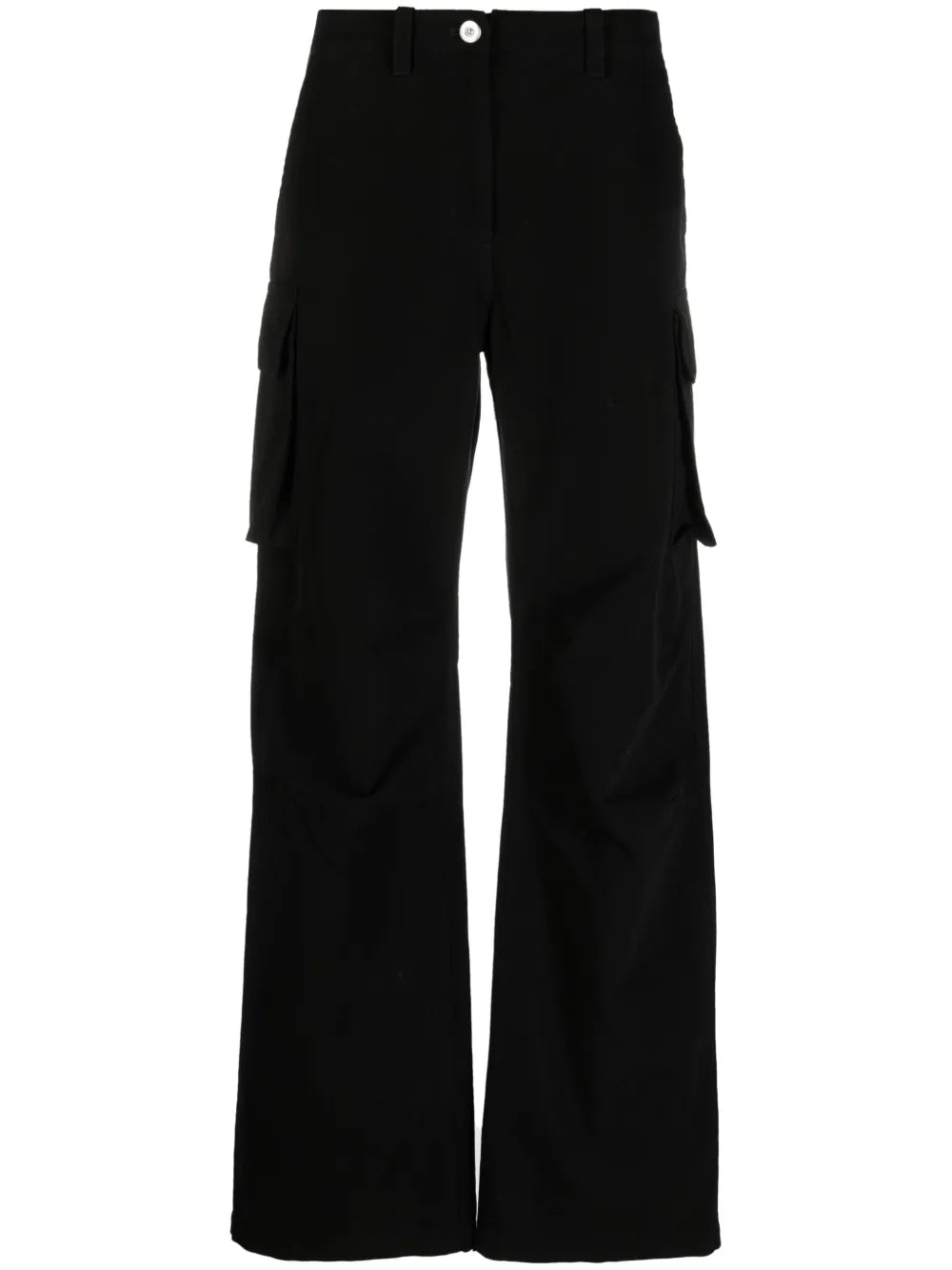 High-Waist Cotton Trousers