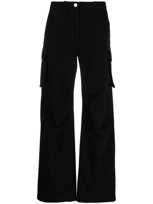 High-Waist Cotton Trousers