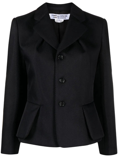Single-Breasted Textured Blazer