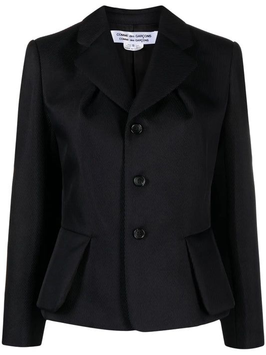 Single-Breasted Textured Blazer