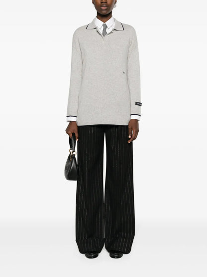 Logo-Embroidered Cashmere Jumper