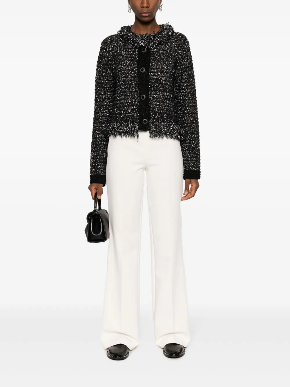 Oval-T Chain Flared Trousers